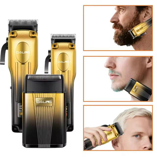 Kit Tondeuse Professionnelle DALING 3-en-1 – Votre Barbier à Domicile !3 Appareils, Une Solution Complète