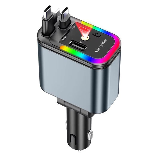 Chargeur Voiture 5 en 1 – avec Lumière Étoilée