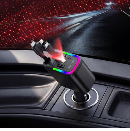Chargeur Voiture 5 en 1 – avec Lumière Étoilée