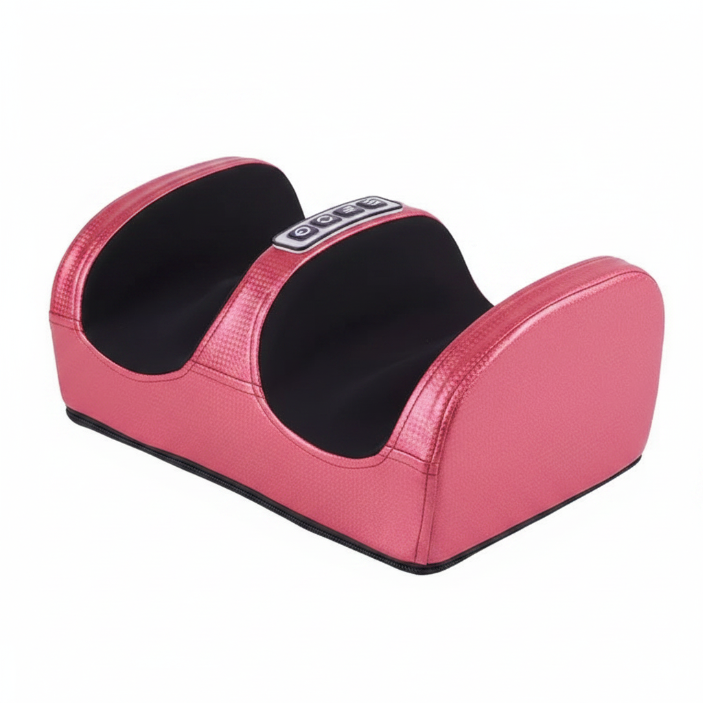 Masseur de pieds rose fond blanc
